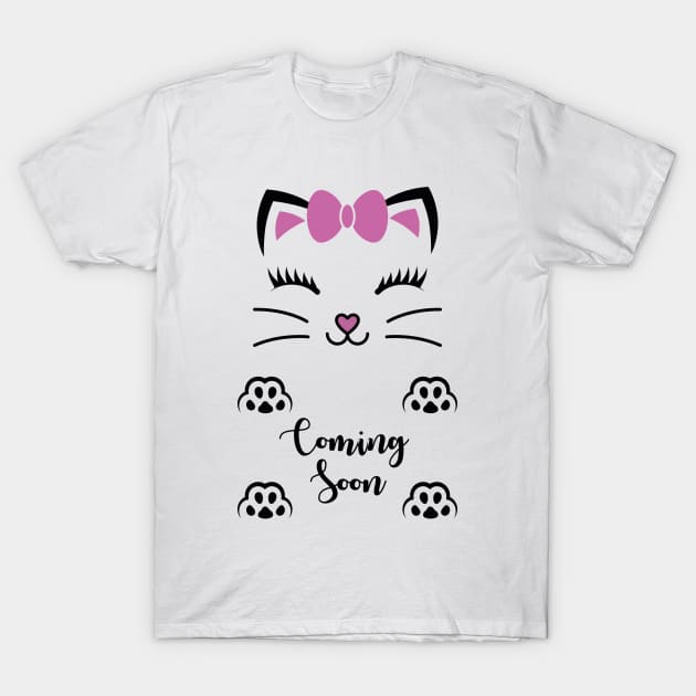 Coming Soon Kitty Face T-Shirt by designgoodstore_2